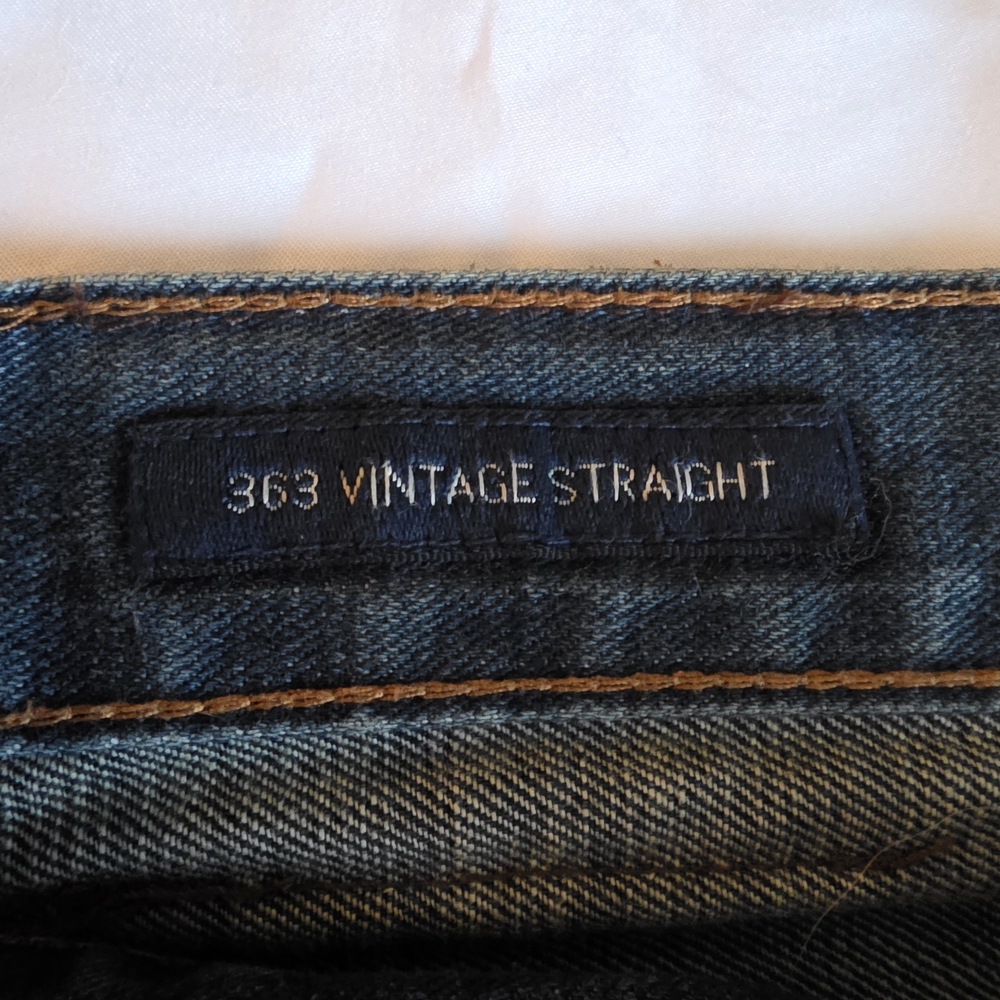 Lucky Brand 363 Vintage Straight Jeans Men’s 36x32 Medium Wash Distressed Casual - Picture 5 of 7